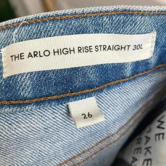 Aritzia - Denim Forum - Arlo High Rise Straight Denim Jeans - Blue - 26x30 - Picture 13 of 14